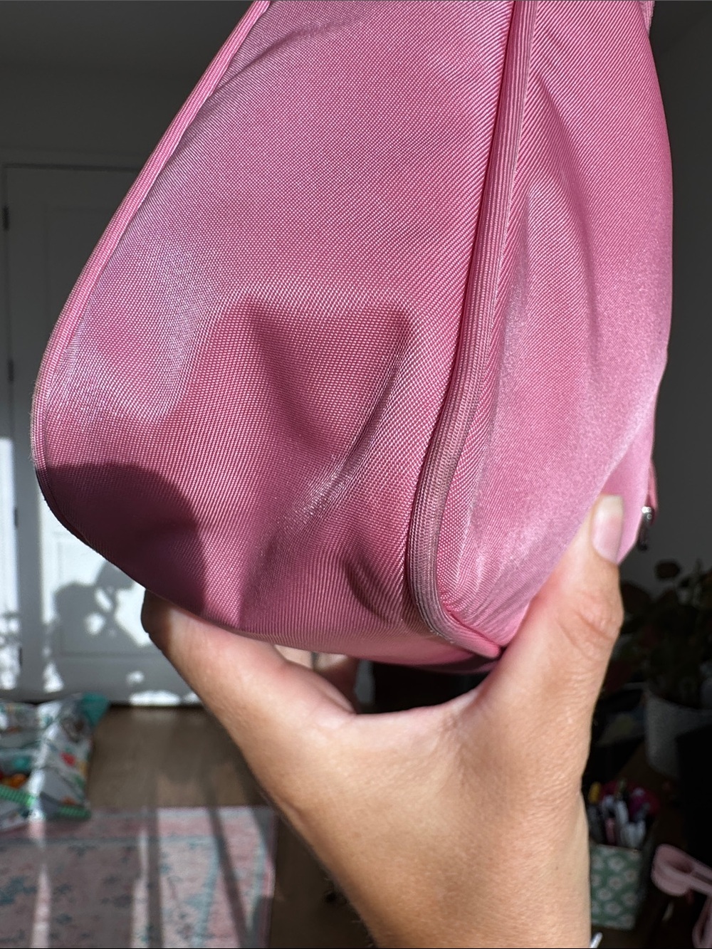 Authentic Prada Re-Edition 2000 Pink Nylon Shoulder Bag - Picture 8 of 17